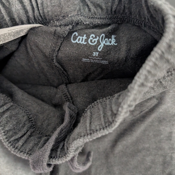 Cat & Jack Gray Shark Graphic T-Shirt and Pants Set - Valentines Theme - 3T - Picture 4 of 5